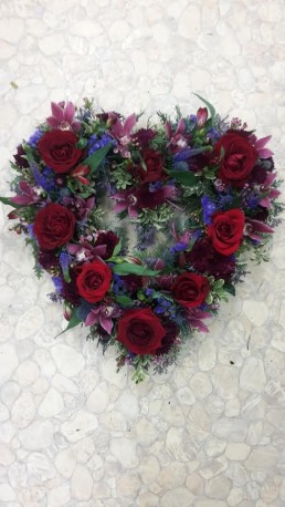 Red and Purple open heart