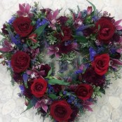 Red and Purple open heart